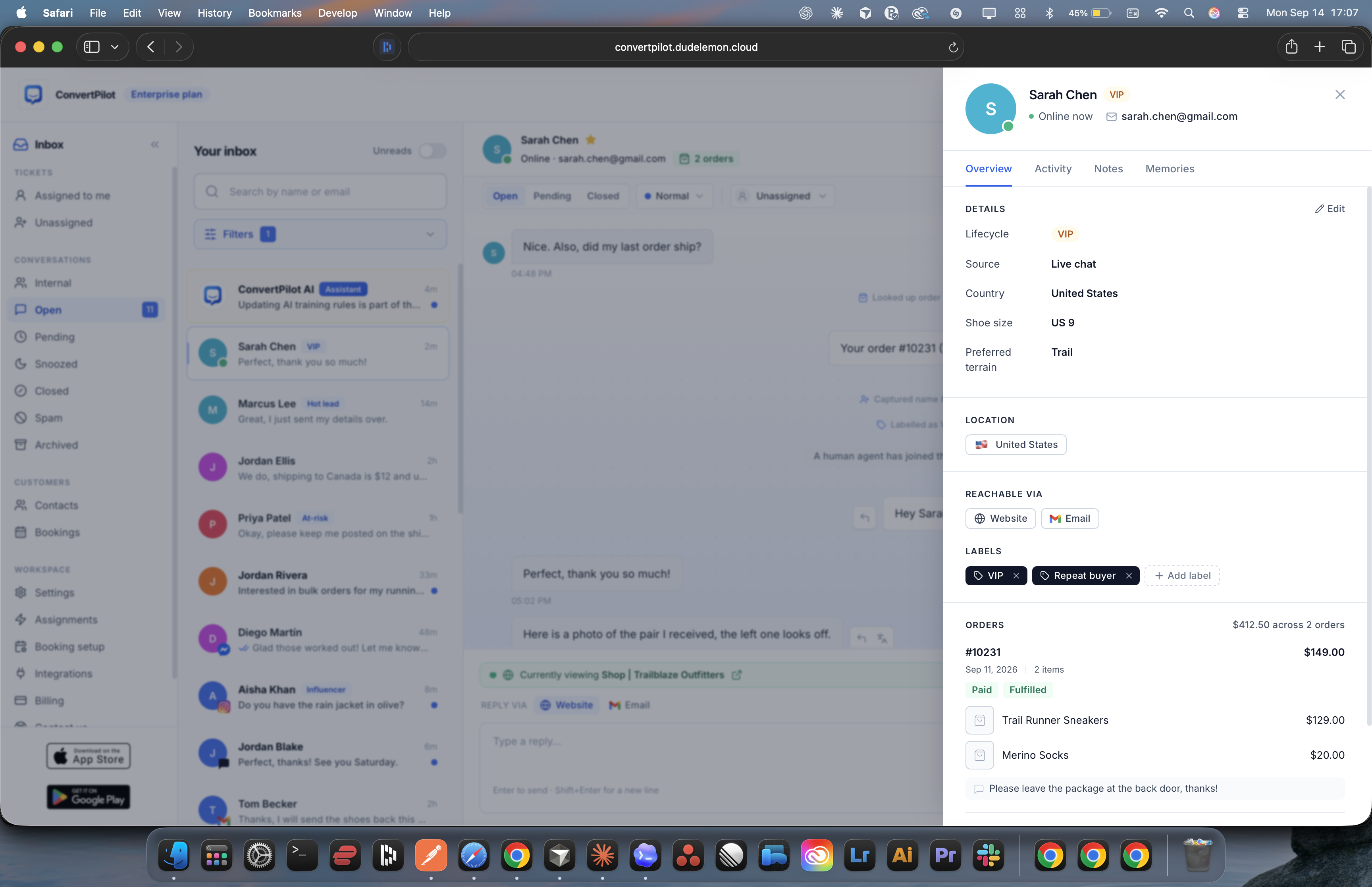 Commerce — real ConvertPilot demo workspace